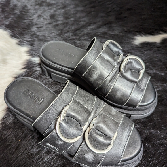 Ganni designer chunky platform sandals (US W9.5) - Picture 8 of 8